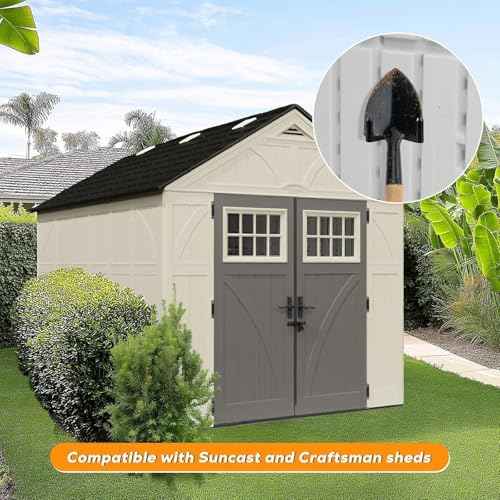 9 pcs Storage Shed Hooks J U V-Shape Hangers Tool Set for Suncast/Craftsman Shed Storage Accessories