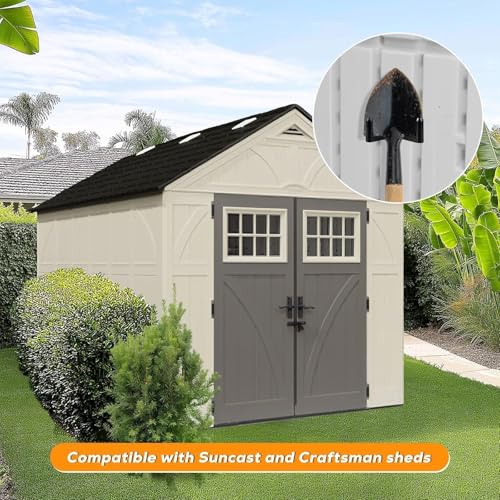 9 pcs Storage Shed Hooks J U V-Shape Hangers Tool Set for Suncast/Craftsman Shed Storage Accessories