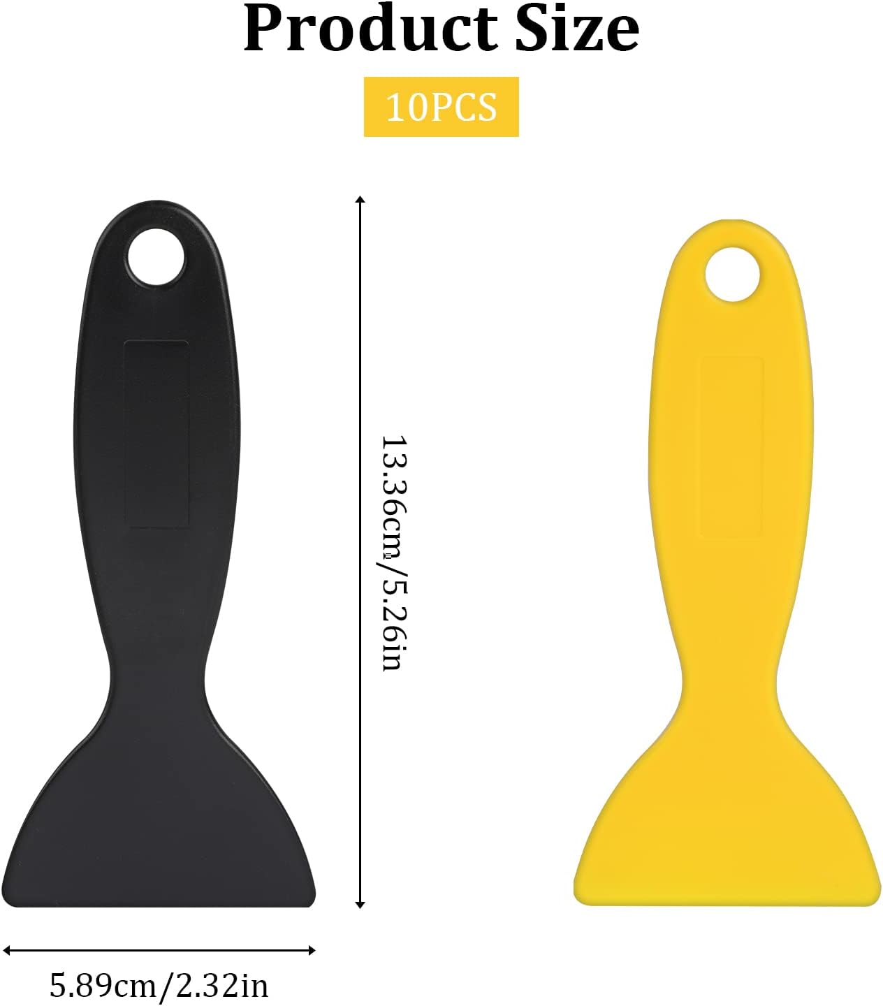 10 Pcs Plastic Scraper,Plastic Spatula Paint Scrapers Flexible Resin Scraper Putty Knife Air Bubble Remover Sticker Installation Tool for 3D Printing Resin Removal,Spackling,Patching,Decal,Wallpaper