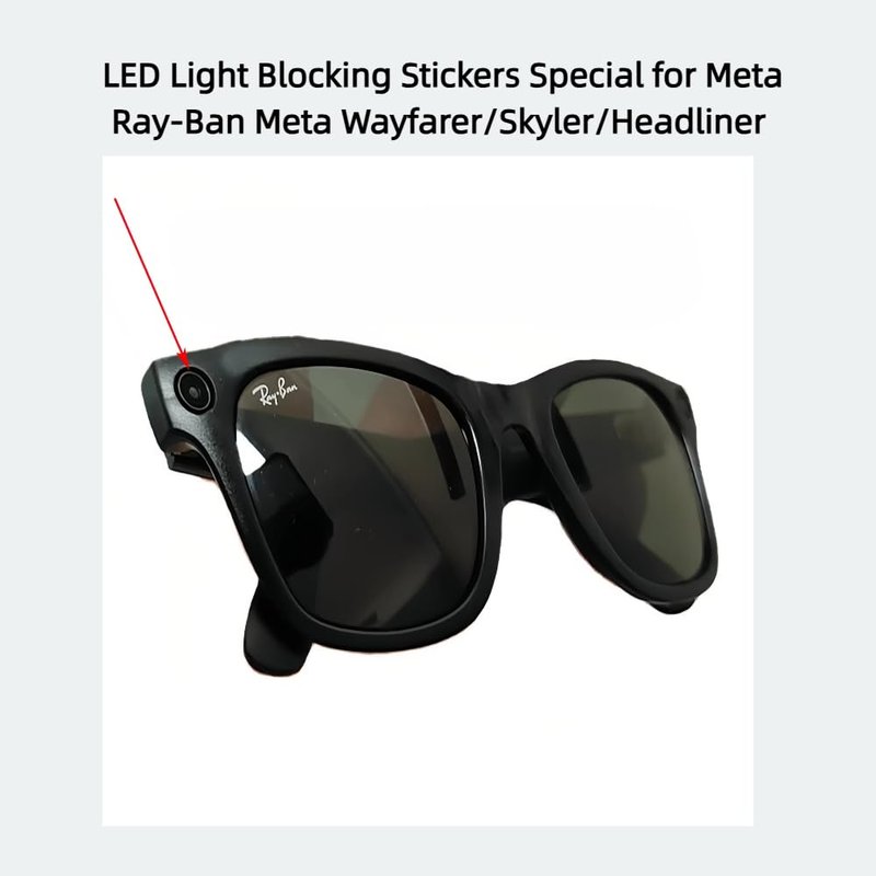 100pcs LED Light Blocking Stickers for Ray-Ban Meta Wayfarer/Skyler/Headliner Accessories and RayNeo V3, Blackout Stickers Light Dimming Sticker for Smart Glasses (for Ray-Ban Meta)