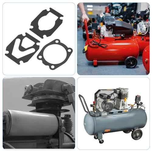 PATIKIL Pad Air Compressor Valve Plate Replacement Kit, 3 in 1 Air Compressor Cylinder Head Base Valve Plate Paper Sealing Gasket, Black (3 Set)