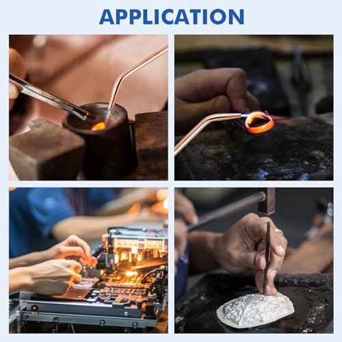 Mini Jewelry Oxygen Torch Kit - Gas Torch with 5pc Tips for Jewelry Repairing & Manufacturing