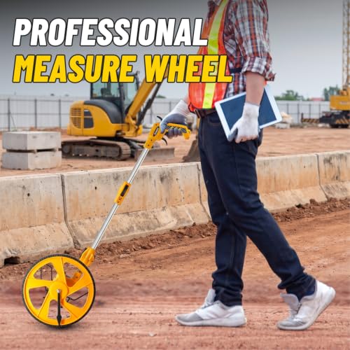 Zozen Professional Measuring Wheel with Brake & Reset Handle, 10,000 ft