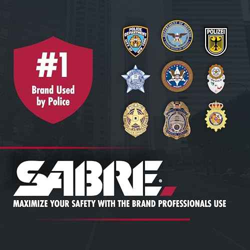 SABRE Mighty Discreet Pepper Spray, Protect Against Multiple Threats with 16 Bursts, Ultra-Compact Design, 40 Percent Smaller Than Other Pepper Sprays, UV Marking Dye, Snap Clip, 0.18 fl oz