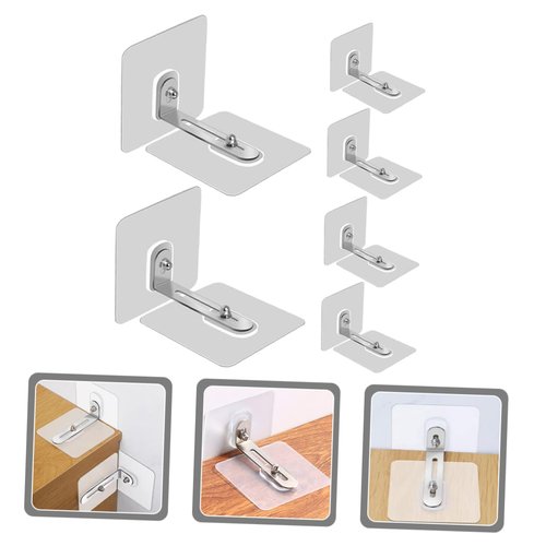 ERINGOGO 6Pcs Furniture Wall Anchors for Proofing Heavy Duty No Drill Adhesive Strap Easy Installation Safety Furniture Anchors Durable Tip for Dressers Cabinets