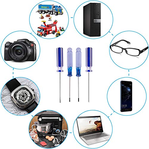 Buspoll small screwdriver tool flat head and Phillips ((PH0/PH00) used to repair toys, musical instruments, microphones loose screws