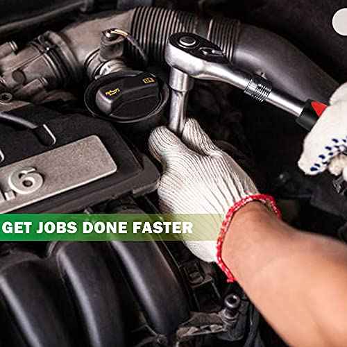 1/4" Square Socket Ratchet Wrench Telescopic Quick Release Ratchet Drive 72 Teeth Reversible Enlength Handle