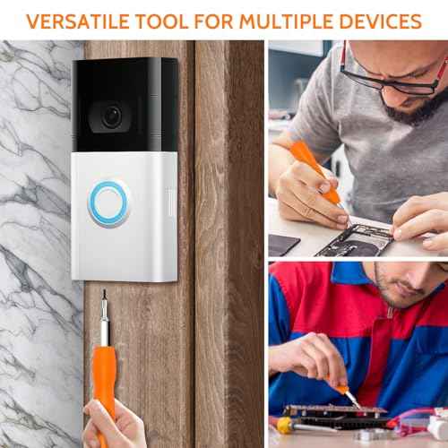 Ring Doorbell Screwdriver for ALL Models Ring Video Doorbell 4-in-1 Doorbell Maintenance Kit-Orange