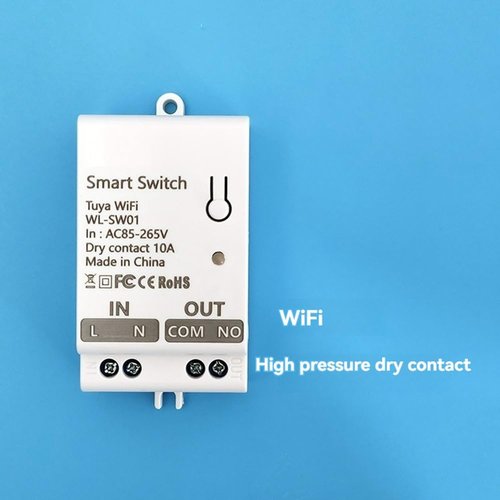 Bloepum Tuya Smart WiFi Dry Contact Switch Module 10A Home Universal DIY Breaker Relay Work with Smart Life AC 85-265V