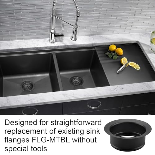 Black InSinkErator Garbage Disposal Sink Flange FLG-MTBLK