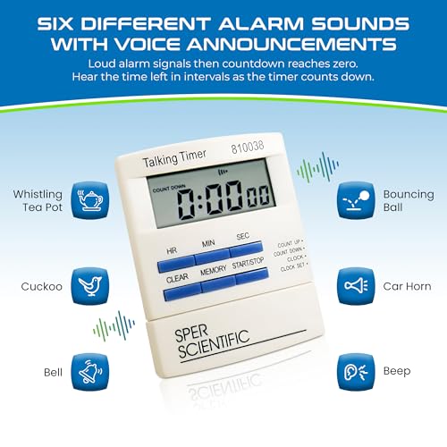 Sper Scientific Talking Lab Countdown Timer - 1 Pack