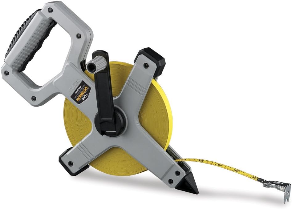 Komelon N6300 300-Feet Open Reel Metal Frame Long Steel Tape Measure
