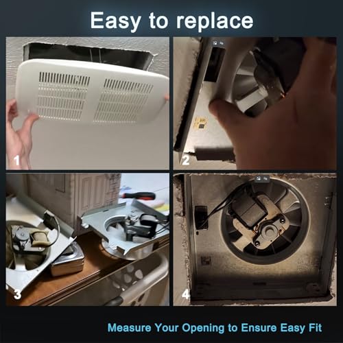 REHAVE C350BN Upgrade Pure Copper Motor 50CFM Bathroom Fan Replacement