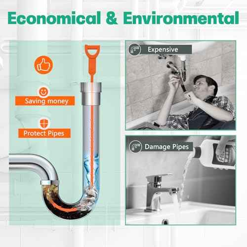 Drain Snake Hair Drain Clog Remover - 3 Pack Shower Snake Sink Unclogger Tool with Exquisite Packaging