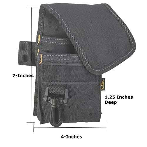 Custom Leathercraft CLC 1104 Construction Multi-Purpose Poly Tool Holder, Cell Phone Holder