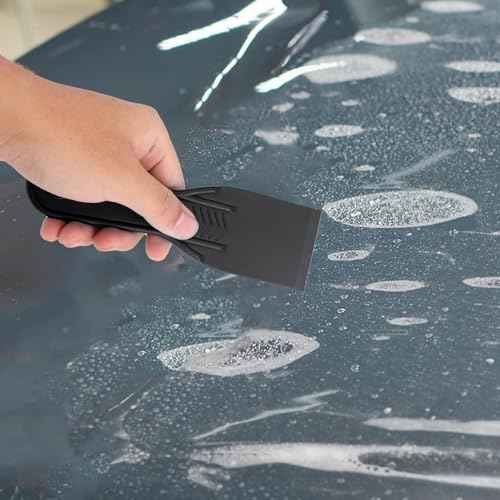 6pcs Plastic Putty Filler Knife, Black Filling Knives Flexible Putty Scraper Wall Scraper Accessory Spatula Tool for Repair Spackling Patching Plastering and Painting