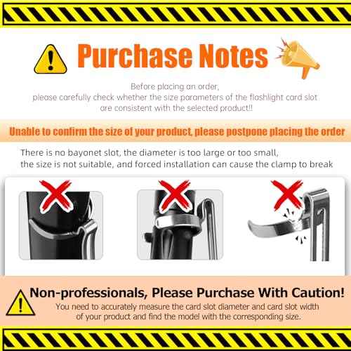 LIGHTFE B119 Flashlight Clip for 11-12 mm Diameter and 3-3.4 mm Slot Width - Stainless Steel Pen Clip for Hat, Pocket, or Bag Use