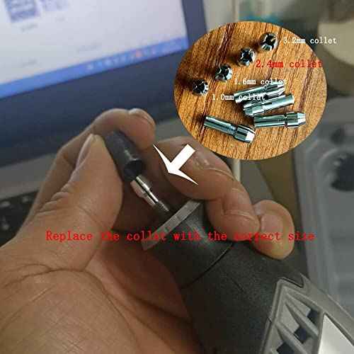 Luo ke 10 Pcs Tapered iamond Burr - 3/32'' Shank Cone Shape Diamond Burs Stone Carving Bits for Rotary Tools includes Dremel (D Type)