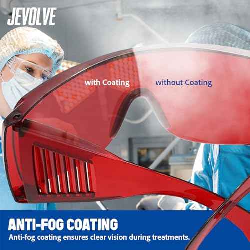 1 PC Red Protective Glasses by JEVOLVE ? Stylish, Durable Safety Eyewear for DIY Projects, Sports, Outdoor Activities, Driving, and Fashion ? Comfortable & Impact-Resistant Design