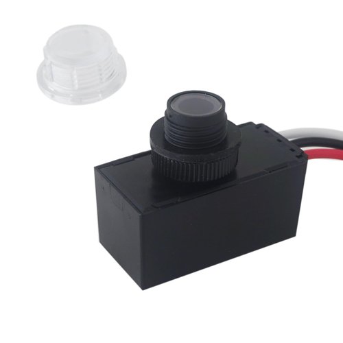 Proshopping DC 12V Photocell Switch, Auto On/Off Light Photoelectric Switch for Outdoor, Dusk to Dawn Photo Control Sensor, Hard-Wired Post Eye Light Control, Auto Day Night Sensor (12V DC, 6A)