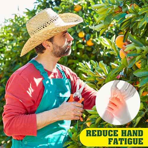 4 Pack Garden Pruning Shears, Stainless Steel Garden Shears, Gardening Shears, Garden Scissors, Clippers, Pruning Snips, Pruning Shears for Gardening Tools (4PCS Yellow Orange Green)