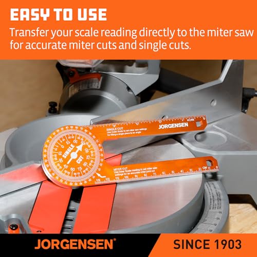 Jorgensen 7" Aluminum Miter Saw Protractor | Angle Finder