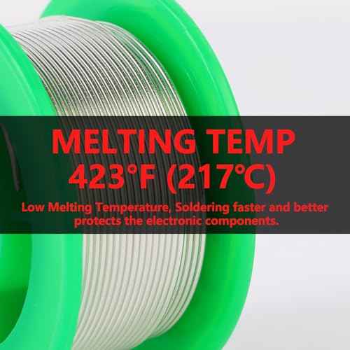 FEITA Sn99.3-Cu0.7 Lead Free Tin Rosin Core Solder Wire for Electrical Soldering, With 2.0% Solder flux, 217¡É Melting Point (1.0mm, 50g)