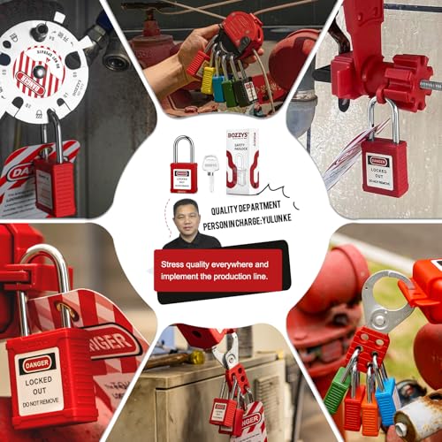 Lockout Tagout Locks 6 Pack£üOSHA Orange Loto Locks Keyed Alike£ü6 Same Keys/Set for Industrial Machinery & Electrical Panels£üChrome Steel & Laser Coding