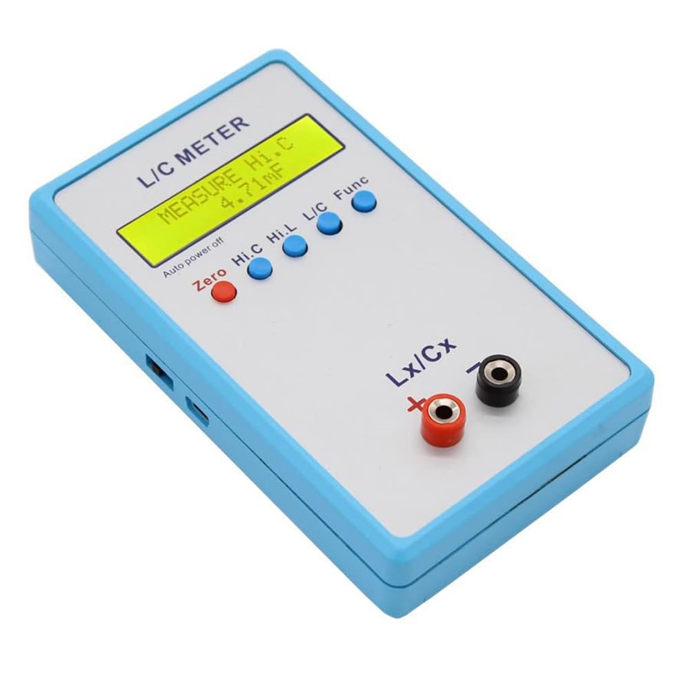 Inductor Capacitor Tester, High Precision Handheld LC Meter, Inductive Capacitance Meter Kit, 1pF-100mF, 1uH-100H (LC200A)