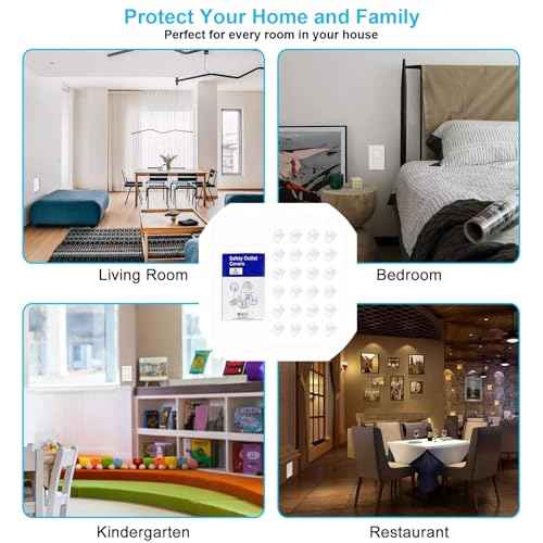 Baby Safety Clear Outlet Covers (24 Pack), Durable Plastic Plug Covers for Power Sockets, Child Proof Electrical Protector Safety Caps