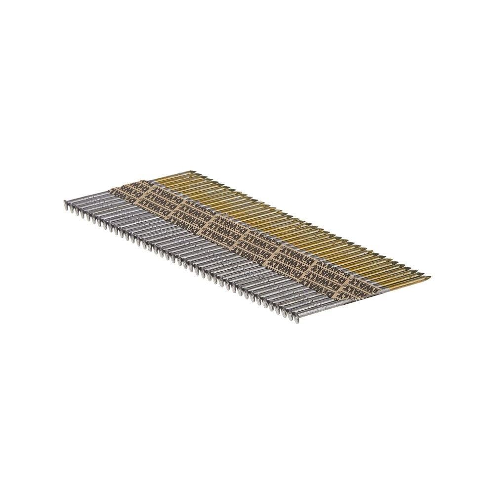 DEWALT Framing Nails, Paper Tape, 30-Degree, Smooth Shank, Bright Finish, Off-Set Round Head, 3-Inch x .120-Inch, 2500-Pack (DPT-10D120FH)