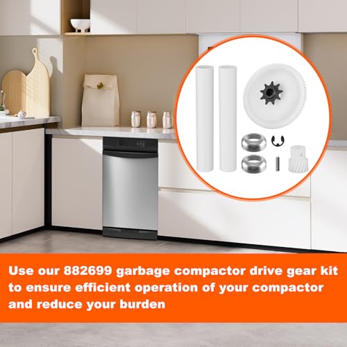 Trash Compactor Drive Gear 882699 for Whirlpool KitchenAid Kenmore OEM Replacement