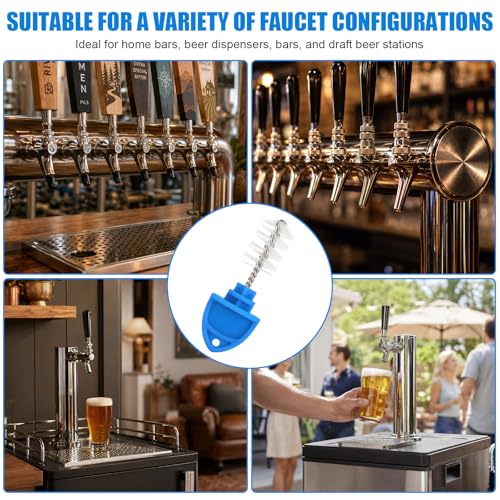 Darlingao 20-Pack beer tap plug brushes for draft beer faucets, cleaning brushes