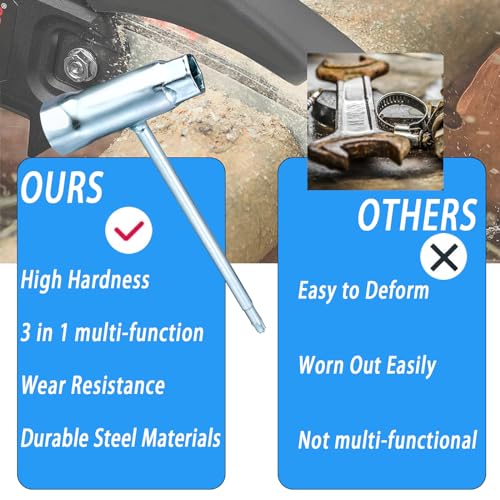 3pack Replacement Combination 13 x 19mm T-Wrench and T27 Torx Screwdriver, Chainsaw Tool Wrench, Chain Saw Scrench