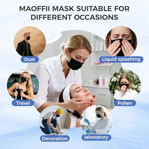 4-Ply Filter Individually Wrapped Disposable Face Mask Soft Earloops Latex-free Adults Daily Protection Large 50 Pack