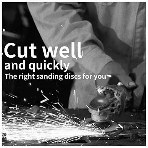 5 Inch Sanding Discs Hook and Loop | 60/80/120/220/320 Grit Sandpaper Assortment | Orbital Sander Pads | Sand Paper for Automotive and Woodworking | 50 Pack