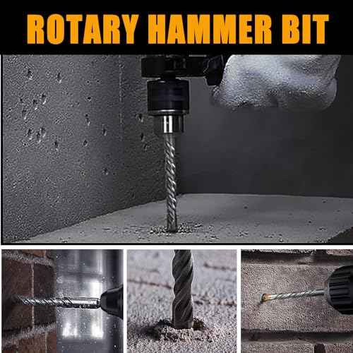 1/2 inch X 14.2 inch SDS Plus Rotary Hammer Drill Bit, Concrete Drill Bit for Concrete, Brick, Cement and Stone, 14.2 inch Length (14.2" Length, 1/2" Diameter)