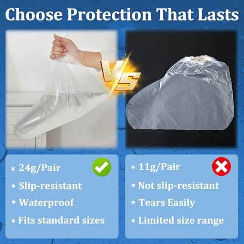 10 Pairs PE Waterproof Shoe Covers for Rain,Rain Shoe Covers,Disposable Rain Boots Covers,Indoor Outdoor Overshoes for Men and Women (Transparent)