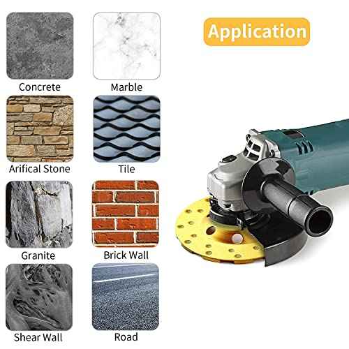 Golden Pearl 2pcs-4 Inch Concrete Stone Ceramic Turbo Diamond Grinding Cup Wheel,12 Segs Heavy Duty Angle Grinder Wheels for Angle Grinder(Yellow)