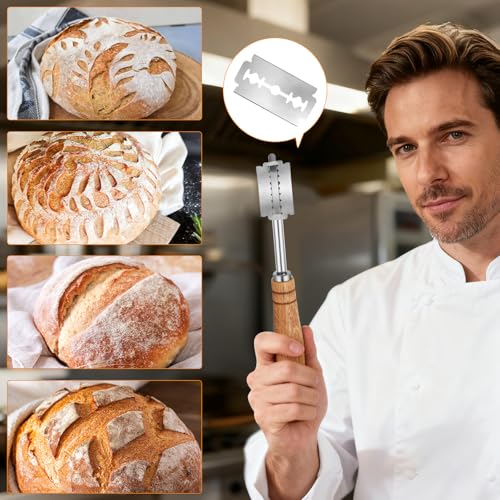 40Pcs 6Cr13 Stainless Steel Bread Lame Blades Refills for Razor Bread Lames