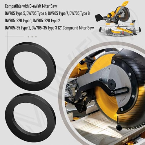 6 Pack 152636-00 Miter Saw Blade Adapter Ring (1" x 5/8") for Dewalt DW718, DWS780, DW704, DW705, 3660, 3680 12" Miter Saw, Replaces 45-88-0330