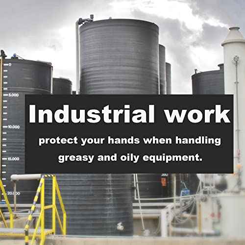 Chemical Resistant Rubber Gloves£¬M-L Size Waterproof Industrial Work Glove, Black Color Size