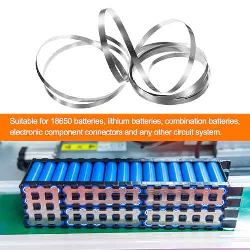 HARFINGTON Pure Nickel Strip 0.1 x 8mm 16.4ft 99.6% Nickel Solid Pure Nickel Strips for Lithium Battery Packs Car Nickel Solder Tap for Cell Battery Pack Spot Welding and Soldering