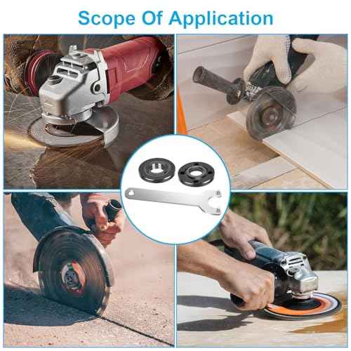 7PCS Angle Grinder Nut Angle Grinder Flange Wrench Kit, 5/8-11 Flange Metal Lock Nut, Compatible with DeWalt, Milwaukee, Makita, Metabo, Bosch, Ryobi, Black & Decker 4.5" 5" Grinder Parts