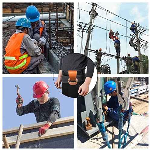 Hammer Holster, Hammer Holder for Tool Belt, Hatchet Holster with Belt Loop, Axe Hammer Loop for Belt, Multi Tool Hammer Holder, Small Hammer Hatchet Carrier Holster (Brown)