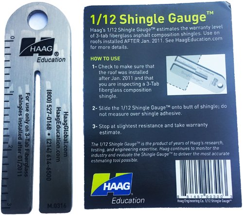 Haag Shingle Gauge, Shingle Gauge Tool, 1/12 Shingle Gauge, Haag 12/1 Shingle Gauge Tool, Haag Engineering Shingle Gauge Tool