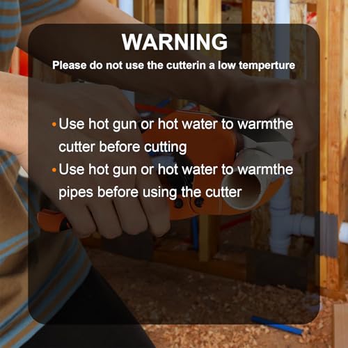 Luckyway PVC Pipe Cutter, Ratchet Pipe Cutter for PEX,PVC,PPR and Plastic Hoses, Ratcheting Pipe Cutter Tool for Home Repairs and Plumbers (1-5/8" Pipe Cutter)