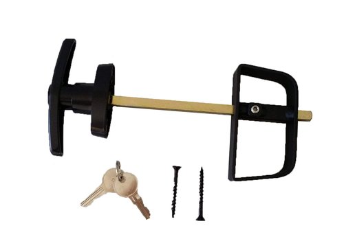 Shed Windows and More, Shed T-Handle Lock Set 5-1/2" Black