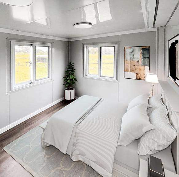 SAA Tiny Expandable Prefab Home - 1 Bath, 2 Rooms, 1 Kitchen - Foldable, Portable, Modular Guest House - 19 x 20 FT
