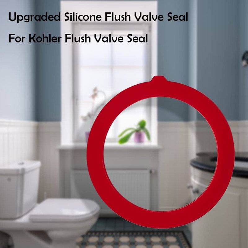Flush Valve Seal for Kohler, 3 Pack Upgraded Silicone GP1059291 Canister Flush Valve Gasket Replacement Kit, Leak-Proof Toilet Tank Seal Compatible with K-4436, Easy Installation Toilet Repair Parts